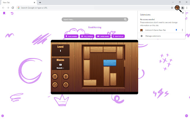 Unblock It Game New Tab chrome谷歌浏览器插件_扩展第3张截图