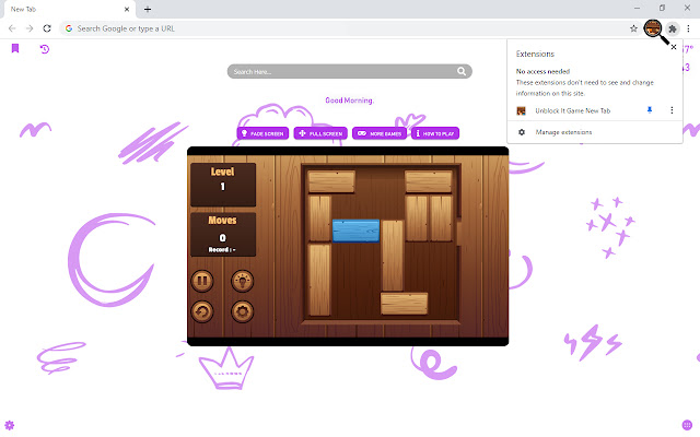 Unblock It Game New Tab chrome谷歌浏览器插件_扩展第4张截图