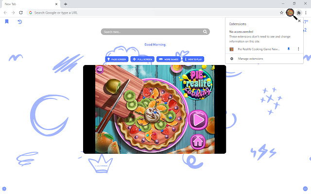 Pie Realife Cooking Game New Tab chrome谷歌浏览器插件_扩展第1张截图