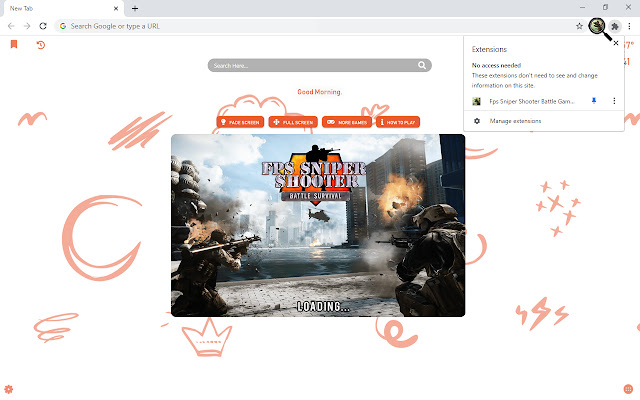 Fps Sniper Shooter Battle Game New Tab chrome谷歌浏览器插件_扩展第1张截图