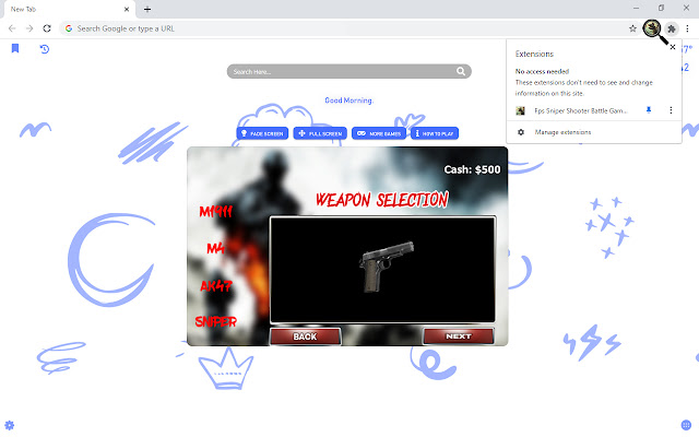 Fps Sniper Shooter Battle Game New Tab chrome谷歌浏览器插件_扩展第5张截图