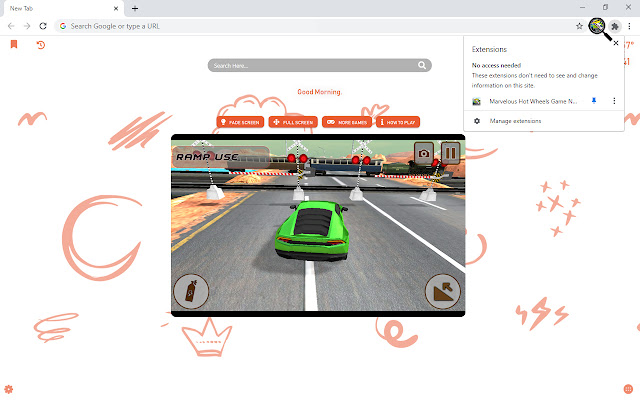 Marvelous Hot Wheels Game New Tab chrome谷歌浏览器插件_扩展第2张截图