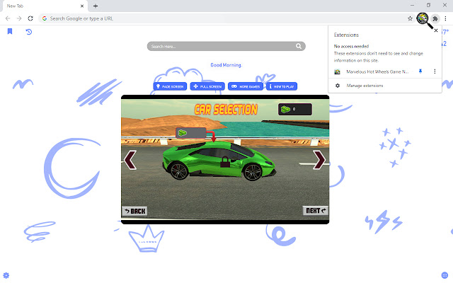 Marvelous Hot Wheels Game New Tab chrome谷歌浏览器插件_扩展第3张截图