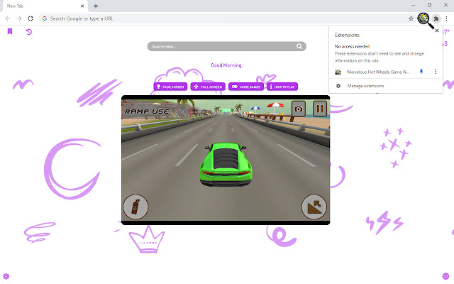 Marvelous Hot Wheels Game New Tab chrome谷歌浏览器插件_扩展第4张截图