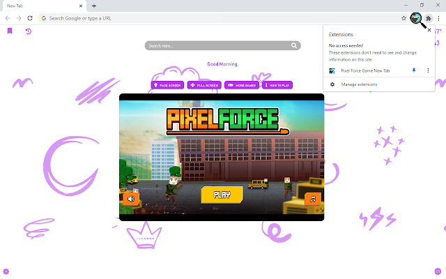 Pixel Force Game New Tab chrome谷歌浏览器插件_扩展第1张截图