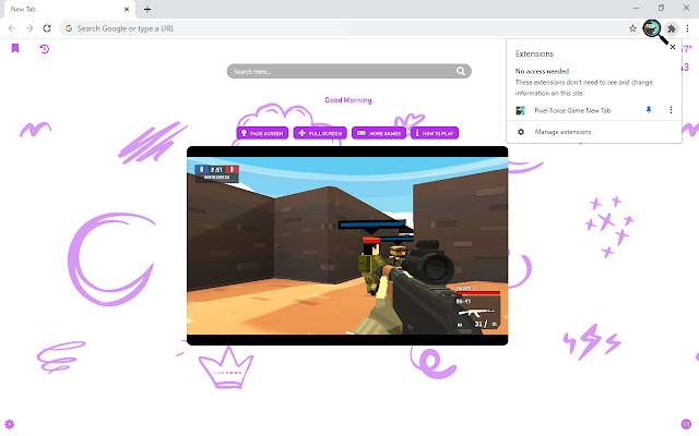 Pixel Force Game New Tab chrome谷歌浏览器插件_扩展第2张截图