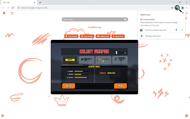 Pixel Force Game New Tab chrome谷歌浏览器插件_扩展第3张截图