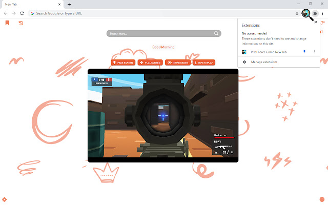 Pixel Force Game New Tab chrome谷歌浏览器插件_扩展第4张截图