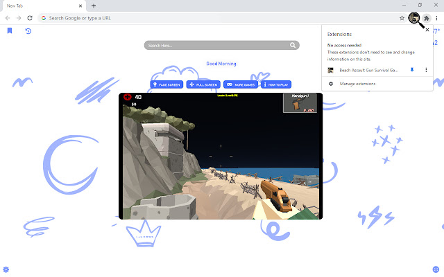 Beach Assault Gun Survival Game New Tab chrome谷歌浏览器插件_扩展第3张截图