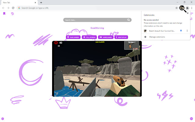 Beach Assault Gun Survival Game New Tab chrome谷歌浏览器插件_扩展第4张截图