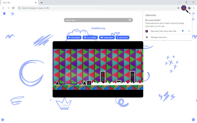 Geometry Dash Game New Tab chrome谷歌浏览器插件_扩展第4张截图