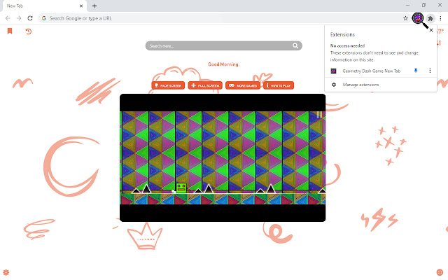 Geometry Dash Game New Tab chrome谷歌浏览器插件_扩展第5张截图