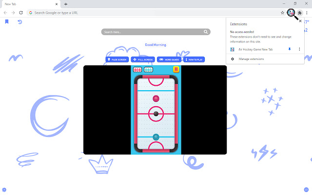 Air Hockey Game New Tab chrome谷歌浏览器插件_扩展第2张截图