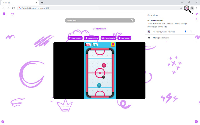 Air Hockey Game New Tab chrome谷歌浏览器插件_扩展第3张截图
