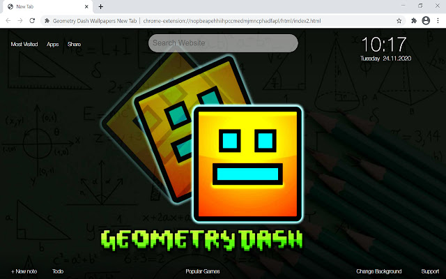 Geometry Dash chrome谷歌浏览器插件_扩展第1张截图