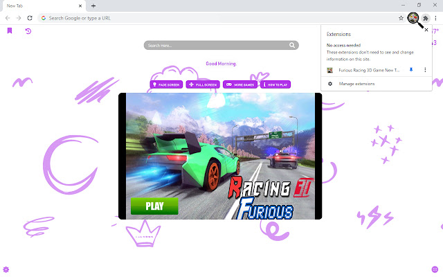 Furious Racing 3D Game New Tab chrome谷歌浏览器插件_扩展第1张截图