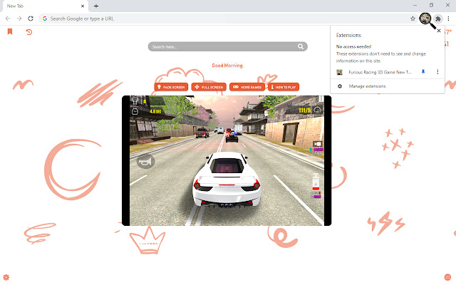Furious Racing 3D Game New Tab chrome谷歌浏览器插件_扩展第3张截图