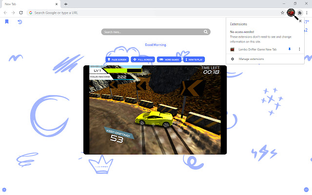 Lambo Drifter Game New Tab chrome谷歌浏览器插件_扩展第2张截图