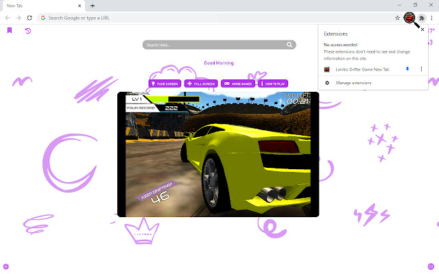Lambo Drifter Game New Tab chrome谷歌浏览器插件_扩展第3张截图