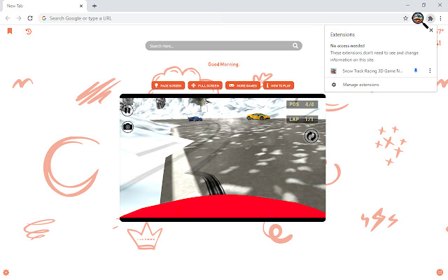 Snow Track Racing 3D Game New Tab chrome谷歌浏览器插件_扩展第3张截图