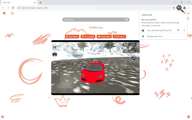 Snow Track Racing 3D Game New Tab chrome谷歌浏览器插件_扩展第5张截图