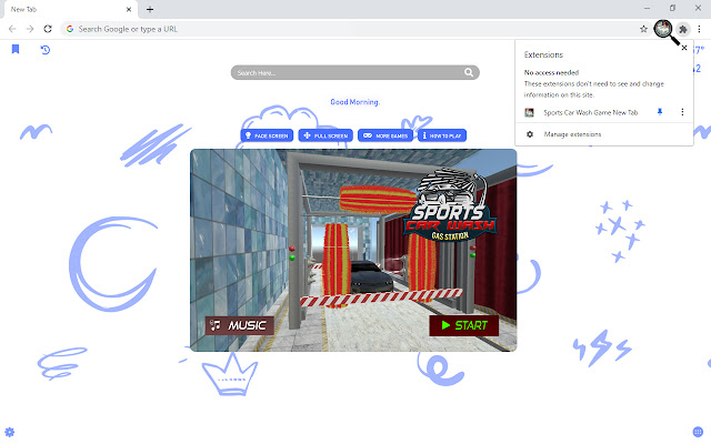 Sports Car Wash Game New Tab chrome谷歌浏览器插件_扩展第3张截图