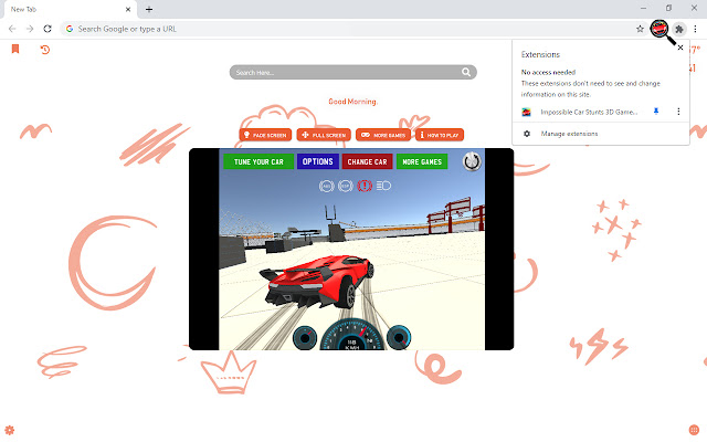 Impossible Car Stunts 3D Game New Tab chrome谷歌浏览器插件_扩展第4张截图