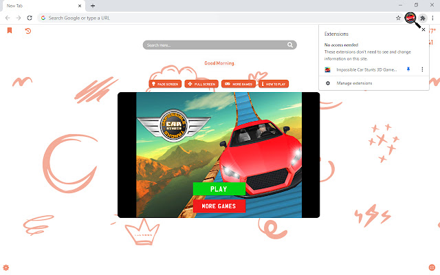 Impossible Car Stunts 3D Game New Tab chrome谷歌浏览器插件_扩展第5张截图