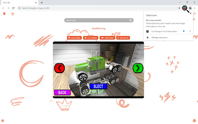 Car Transport Truck Game New Tab chrome谷歌浏览器插件_扩展第2张截图