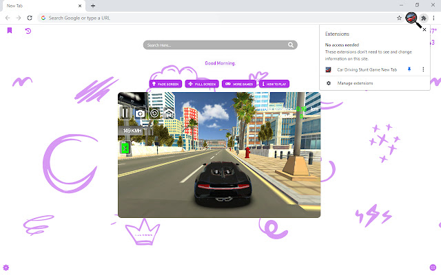 Car Driving Stunt Game New Tab chrome谷歌浏览器插件_扩展第1张截图
