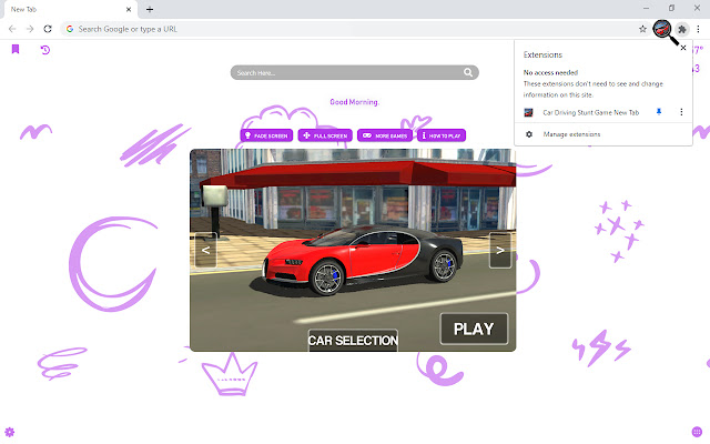 Car Driving Stunt Game New Tab chrome谷歌浏览器插件_扩展第2张截图