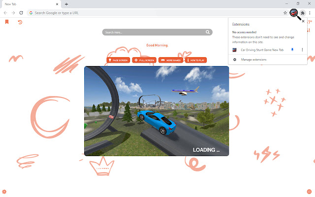 Car Driving Stunt Game New Tab chrome谷歌浏览器插件_扩展第3张截图