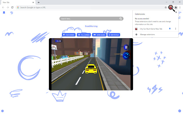 City Car Stunt Game New Tab chrome谷歌浏览器插件_扩展第1张截图