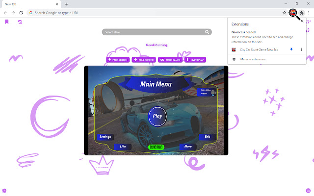 City Car Stunt Game New Tab chrome谷歌浏览器插件_扩展第3张截图