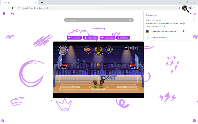 Basketball Stars Game New Tab chrome谷歌浏览器插件_扩展第1张截图