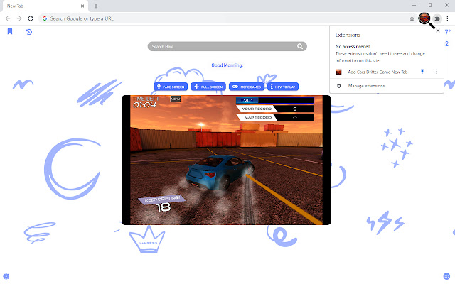 Ado Cars Drifter Game New Tab chrome谷歌浏览器插件_扩展第5张截图