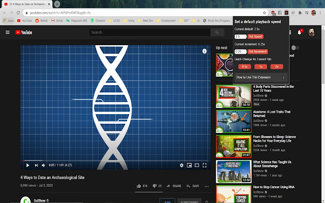 YouTube Default Playback Speed chrome谷歌浏览器插件_扩展第1张截图