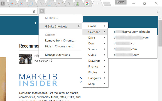 MultipleG - G Suite Shortcuts chrome谷歌浏览器插件_扩展第1张截图