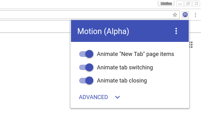 Motion - Material Design Animations chrome谷歌浏览器插件_扩展第1张截图
