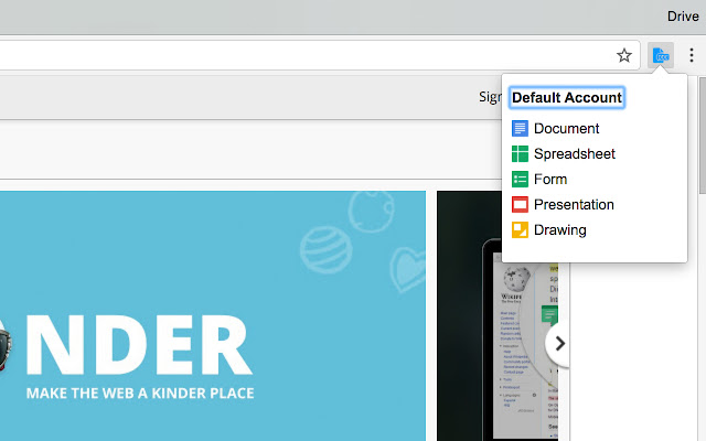 Quick Create for Google Drive chrome谷歌浏览器插件_扩展第1张截图