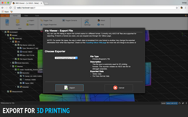 Iris 3D Viewer chrome谷歌浏览器插件_扩展第3张截图