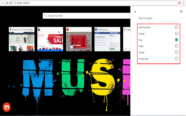 Music Search and HD Wallpapers - New Tab chrome谷歌浏览器插件_扩展第2张截图
