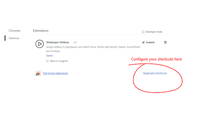 Webplayer Hotkeys - Shortcuts for web players chrome谷歌浏览器插件_扩展第2张截图