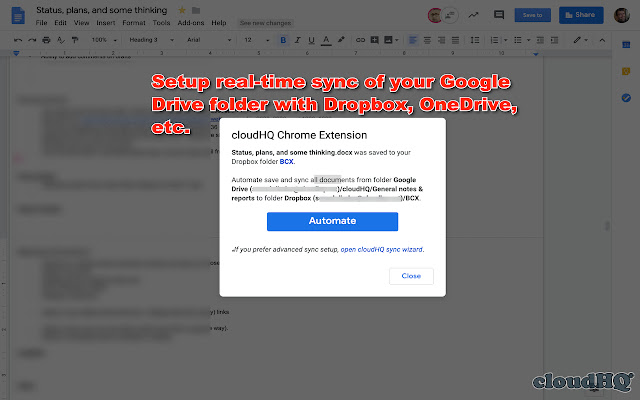 Save Google Docs & Sheets to other clouds ... chrome谷歌浏览器插件_扩展第5张截图