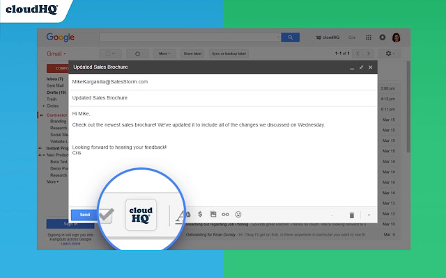 Share and attach files in Gmail™ by cloudHQ chrome谷歌浏览器插件_扩展第2张截图
