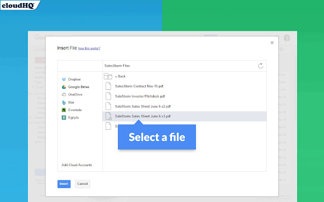 Share and attach files in Gmail™ by cloudHQ chrome谷歌浏览器插件_扩展第3张截图