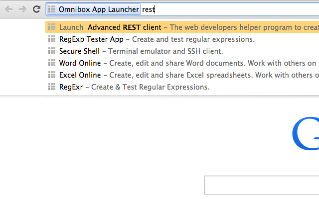 Omnibox App Launcher chrome谷歌浏览器插件_扩展第1张截图