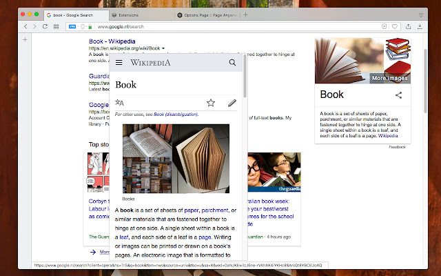 Wikipedia Anywhere chrome谷歌浏览器插件_扩展第1张截图