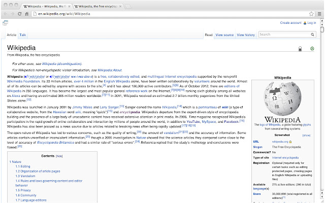 WikiSimplia - collapse Wikipedia's menu chrome谷歌浏览器插件_扩展第2张截图