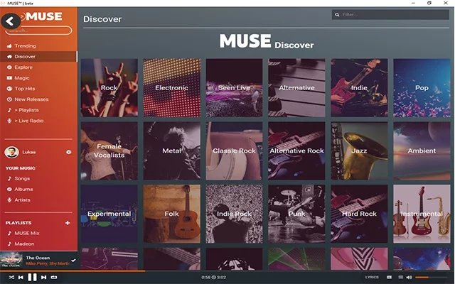 MUSE - unlimited, Free Music chrome谷歌浏览器插件_扩展第1张截图